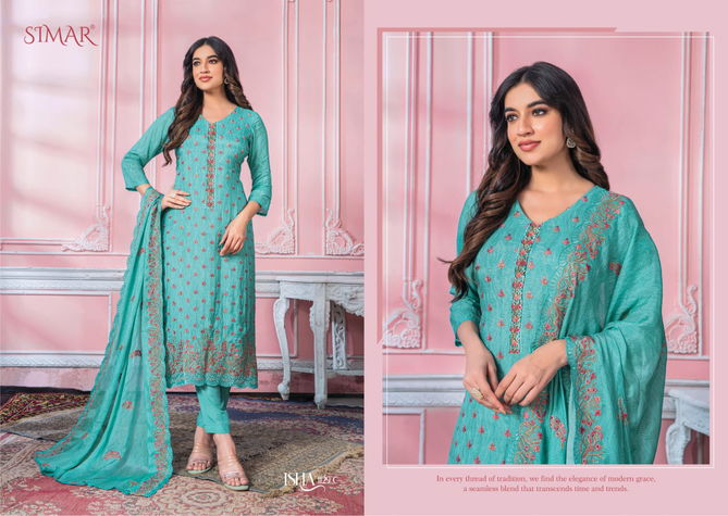 Isha By Glossy Viscose Printed Dress Material Orders In India